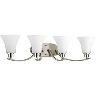 Joy 4-Light Bathroom Vanity Light Bracket in Brushed Nickel