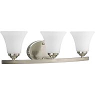 Adorn 3-Light Bathroom Vanity Light Bracket in Brushed Nickel