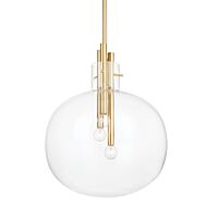 Hempstead 3-Light Pendant in Aged Brass