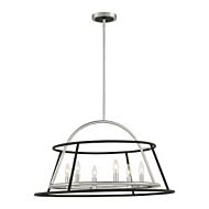 Eurofase Campana 6 Light Chandelier in Brushed Nickel