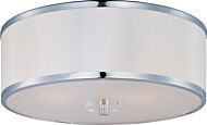 Maxim Lighting Metro 3 Light Flush Mount in Polished Chrome