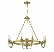 Sullivan 8-Light Chandelier in Warm Brass