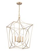 Millennium Tracy 4 Light Pendant Light in Painted Modern Gold