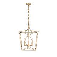 Tracy Four Light Pendant in Painted Modern Gold by Millennium