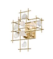 Z-Lite Garroway 2-Light Wall Sconce In Aged Brass