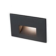 4011 1-Light LED Step and Wall Light in Black with Aluminum