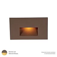 4011 1-Light LED Step and Wall Light in Bronzed Brass