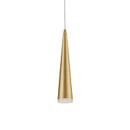 Mina LED Pendant in Brushed Gold by Kuzco Lighting