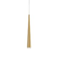 Mina LED Pendant in Brushed Gold by Kuzco Lighting