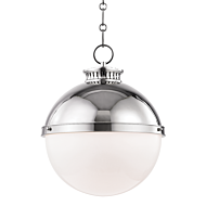 Hudson Valley Latham Pendant Light in Polished Nickel