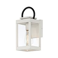 Nassau Vivex One Light Outdoor Wall Sconce in White   Black by Maxim