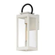 Nassau Vivex One Light Outdoor Wall Sconce in White   Black by Maxim