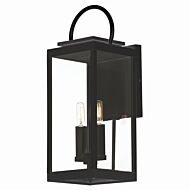 Nassau Vivex Two Light Outdoor Wall Sconce in Black by Maxim