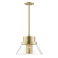 Hudson Valley Paoli 13 Inch Pendant Light in Aged Brass