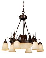 Bozeman 9-Light Chandelier in Burnished Bronze