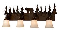 Bozeman 4-Light Bathroom Vanity Light in Burnished Bronze