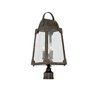 Kalco Arlington 3 Light 24 Inch Outdoor Post Light in Aged Bronze