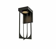 Kalco Optika Outdoor Wall Light in Matte Black