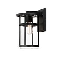 Clyde Vivex 1-Light Outdoor Wall Sconce in Black