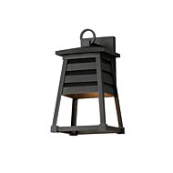 Shutters One Light Outdoor Wall Sconce in Black by Maxim