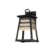 Shutters One Light Outdoor Wall Sconce in Weathered Zinc Black by Maxim