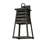 Shutters One Light Outdoor Wall Sconce in Black by Maxim