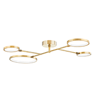 Hudson Valley Saturn Ceiling Light in Aged Brass