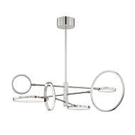 Hudson Valley Saturn Chandelier in Polished Nickel