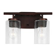 Oslo 2-Light Bathroom Vanity Light in Bronze