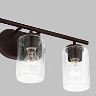 Oslo 3-Light Bathroom Vanity Light in Bronze