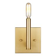 Vector 1-Light Bathroom Vanity Light Sconce in Satin Brass