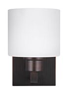 Canfield 1-Light Bathroom Vanity Light Sconce in Bronze