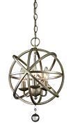 Z-Lite Acadia 3-Light Pendant Light In Antique Silver