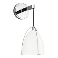 Norman 1-Light Bathroom Vanity Light Sconce in Chrome