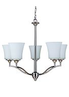 Craftmade Helena 5 Light Transitional Chandelier in Polished Nickel