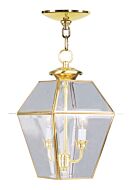 Westover 2-Light Outdoor Pendant in Polished Brass