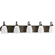 Gather 5-Light Bathroom Vanity Light in Antique Bronze