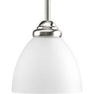 Heart 1-Light Pendant in Brushed Nickel