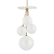 Antoinette 4-Light Pendant in Vintage Brass