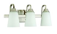 Craftmade Grace 3 Light Bathroom Vanity Light in Brushed Polished Nickel