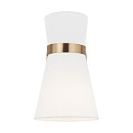 Clark 1-Light Bathroom Vanity Light Sconce in Satin Brass