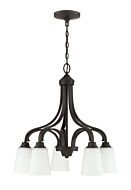 Craftmade Grace 5 Light Transitional Chandelier in Espresso