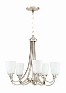 Craftmade Grace 5 Light Transitional Chandelier in Brushed Polished Nickel