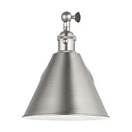 Salem One Light Wall Sconce in Brushed Nickel by Visual Comfort Studio