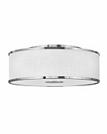 Hinkley Halo Off White 4-Light Flush Mount Ceiling Light In Brushed Nickel