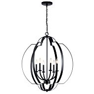 Kichler Voleta 6 Light Sphere Chandelier in Black