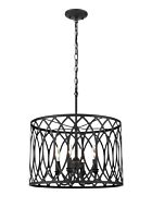 Arelyn Four Light Pendant in Matte Black by Millennium