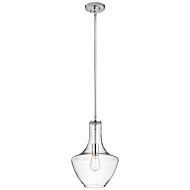 Everly 1-Light Pendant in Chrome