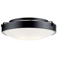 Lytham Three Light Flush Mount in Black by Kichler