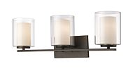 Z-Lite Willow 3-Light Bathroom Vanity Light In Olde Bronze